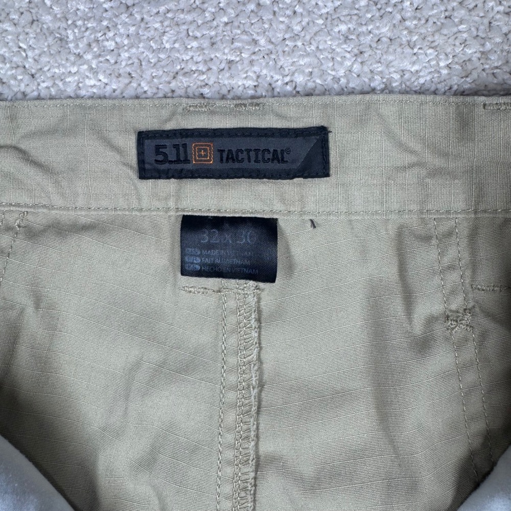 5.11 Tactical Mens Ripstop Cargo Pants Khaki Tan 32x30 Multi-Pocket Workwear - Picture 2 of 12